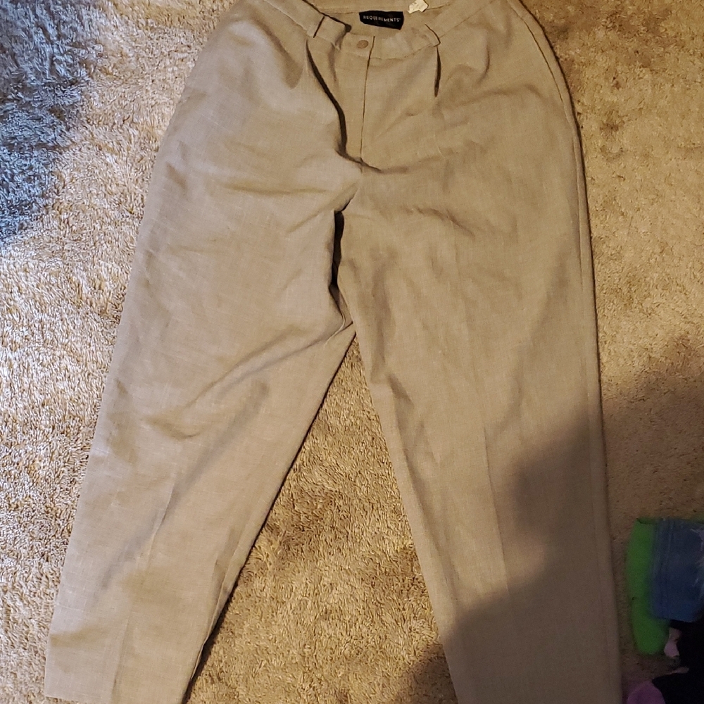 Beige Casual Pants